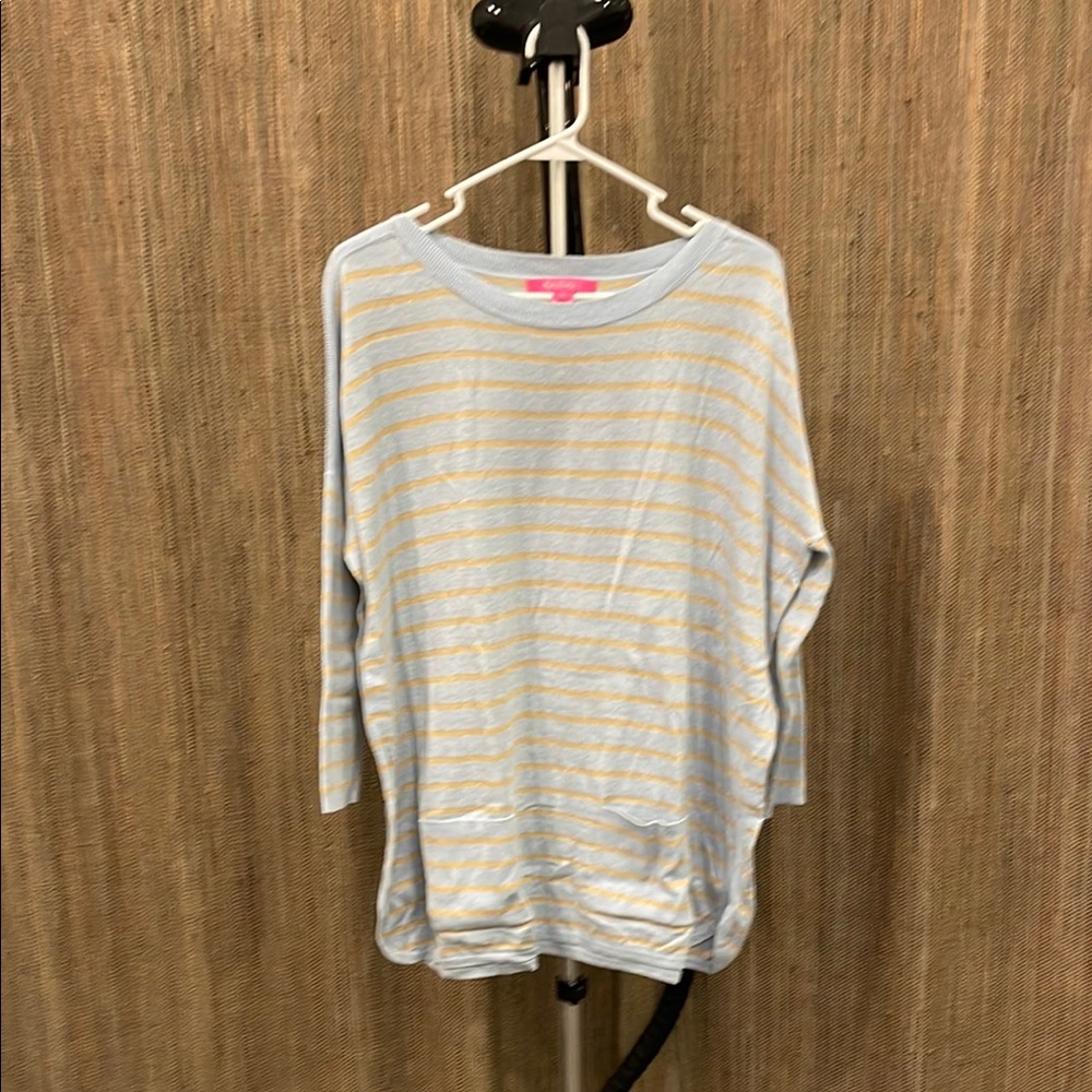 Striped Light Blue and Yellow Women's Top